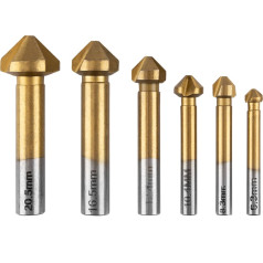 Graphite Зенкерные сверла со скошенной фаской TiN, 6,3 - 20,5 мм, набор из 6 шт.