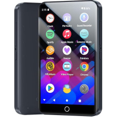 160 Гб MP3-плеер Spotify с WiFi Bluetooth, 4-дюймовый сенсорный экран, Android 13 MP4-плеер, совместимый с Audible, FM-радио, Amazon Music, Deezer, Pandora, Play Store