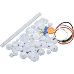 Пакет из 60 многоразовых пластиковых шестерен вал ремень стойки белый - один двойной счетчик корона червячные колеса шестерни робот части DI