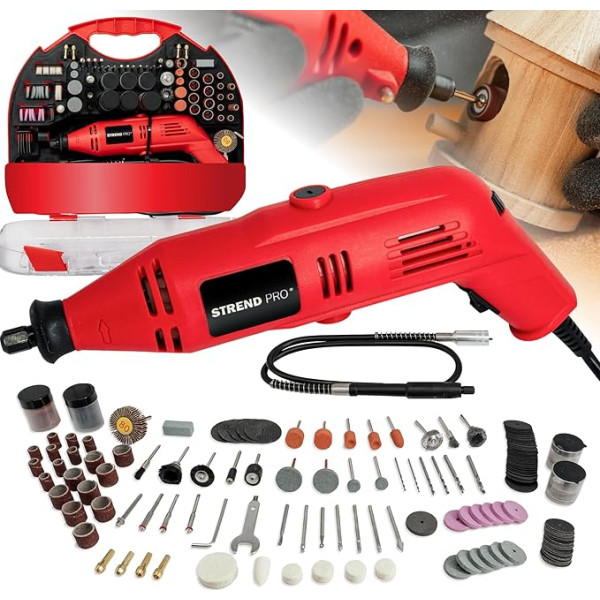 STREND PRO Многофункциональный инструмент Кабель Роторный инструмент 130 Вт Гравировальный прибор Мини шлифовальная машина с аксессуарами для 