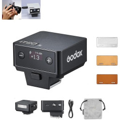 Мини-вспышка Godox IT20 S IT20S совместима с камерами Sony, TTL вспышка Godox, 700+ полная мощность, время перезарядки 1,5 с, зарядка USB-C, с магнитным рассеива