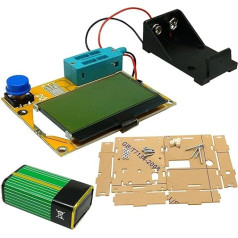 Тестер транзисторов LCRT4 с ЖК-дисплеем с подсветкой для тестирования компонентов, включая диоды, триоды, конденсаторы, индукторы, с батареей