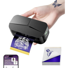 TATTMUSE Mini Tattoo Stencil Printer for Arms, принтер трафаретов с 30 бумагами для переноса (80 x 133 мм) Идеально подходит для маленьких трафаретов, набор тату-маш