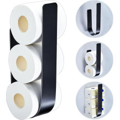 Хранение туалетной бумаги черный для 3 рулонов, сменный держатель рулона, туалетная бумага без сверления, хранение туалетной бумаги, метал