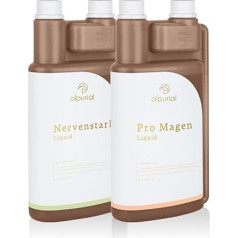 Alpurial Gastric Restle Bundle - Дополнительный корм для лошадей с потребностью в кормлении в области желудка - Комбинация Pro Stomach & Nerve Strong - Разработано ве