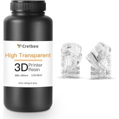 Cretbee Ultra-Clear 3D-Druckharz - высокая прозрачность, сильная вспышка, 385 нм фотополимерный харз для бриллиантов, копфхёреров и кузнечного дела, быстро