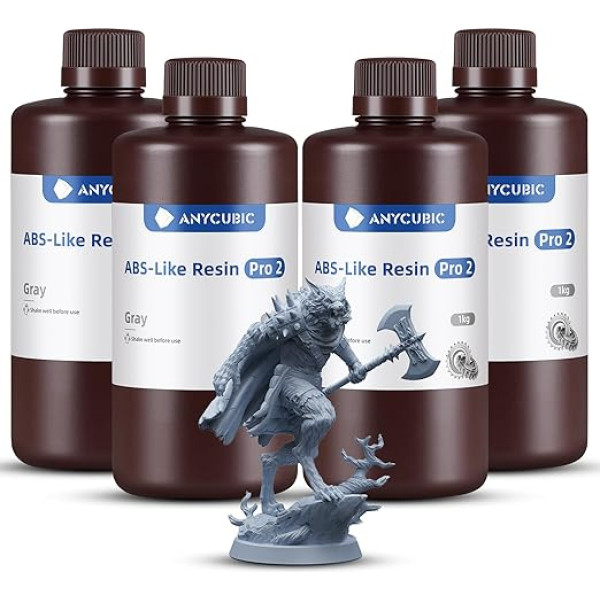 ANYCUBIC ABS-Like Resin Pro 2, смола для 3D принтера с высокой прочностью и жесткостью, высокая точность, 405 нм УФ-отверждаемая смола для MSLA/LCD/DLP 3D принтера