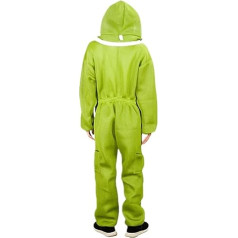 Защитный костюм пчеловода, толстый хлопок, зеленый противоударный костюм, цельный космический костюм, костюм для защиты пчел (L)