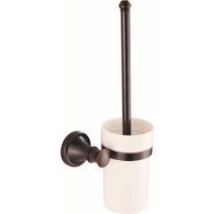 GZZ Continental Household Toilet Brush Set Retro Copper Plating Brushed Toilet Brush Holder Toilet Bowl Brush Wall-Mounted for Bathroom Storage Toilet Accessories Hardware Trailer