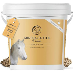 Annimally Senior Mineral Food Horses Grain-Free - Дополнительный корм для пожилых лошадей с витаминами, минералами и микроэлементами, такими как цинк, селен, Оме