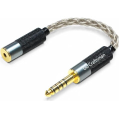 GUCraftsman 4,4 мм балансир мужской на 2,5 мм балансир гнездо, адаптер для наушников, 6N один кристалл серебро разъем для наушников преобразования к