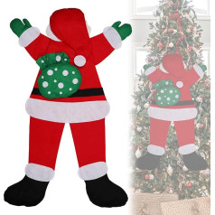 Раскалывающееся украшение Санта Клауса, 138 см Рождественский висячий Санта Клаус для рождественской елки, взбирающийся висячий Санта Клау