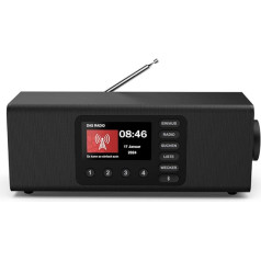 Hama Цифровое радио с будильником (DAB радио с большим дисплеем, кухонное радио, DAB+, старшее радио с простым управлением, Bluetooth, FM, радио-будильн