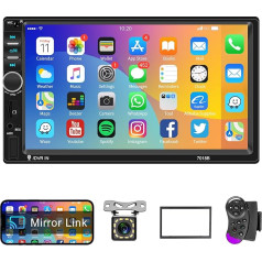 Автомобильное радио 2 DIN с iOS/Android Mirror Link Bluetooth Hands-Free Kit 7 дюймов автомобильное радио двойной DIN с Bluetooth FM-радио/USB/AUX/SD/DVR цифровой медиа-ресивер с