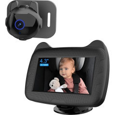 1080P HD камера для детских автокресел с ночным видением, четкий обзор для наблюдения за ребенком, идеально подходит для родителей, материал ABS