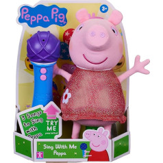 Peppa Pig, Sing With Me Peppa Interactive Feature Plush Musical Stuffed Toy with Microphone Toy Preschooler Gift