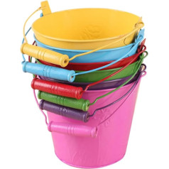 ibasenice 6pcs Металлические ведра для вечеринки песок ведро для детей дом фермы горшок небольшой оцинкованные ведра жесть ведро мини жесть ведр