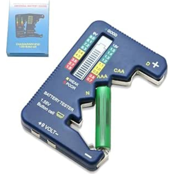Тестер батареек Тестер 7 семи типов батареек C, AA, AAA, D, N, 9V (6F22), 1.55V Button Cell Batteries Tester