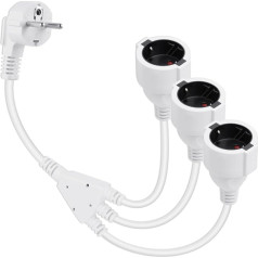 Удлинительный кабель с двойной розеткой, силовой кабель с 1 на 2 защитных контакта, Y-образный распределитель, водонепроницаемый кабель для 