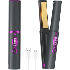 Беспроводной выпрямитель для волос OBEST, 2-в-1 беспроводной выпрямитель и утюжок для завивки, портативный дорожный мини-выпрямитель для воло