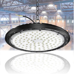 200 Вт UFO High Bay Light, светодиодное освещение зала, 20000 LM светодиодный прожектор зала, мастерская потолочный свет, 6500 K, IP66 водонепроницаемый, пром