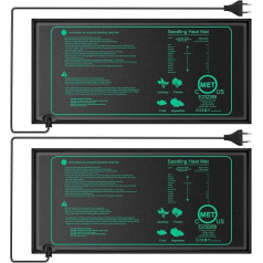 Комплект из 2 нагревательных матов для рассады, 20-ваттный нагревательный мат для растений, тепличный нагревательный мат для проращивания р