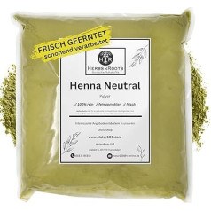 Нейтральный порошок хны 1000 г - Бесцветная хна - Уход за волосами без окрашивания для слабых волос - Для секущихся кончиков и ломкости волос - 