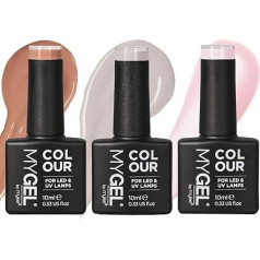 MyGel by MYLEE Гель лак для ногтей The Nudes Trio (3 x 10 мл) UV/LED Nail Art Маникюр Педикюр для профессионального использования в гостиной и дома - долговечный и 