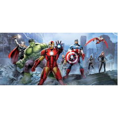 AG DESIGN Бумажные фотомуралы Marvel Avengers, 202 x 90 см, разноцветный