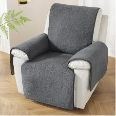 ‎Royhom Royhom Толстый чехол из овчины для дивана на 1 место, нескользящая защита дивана для кожаного дивана, моющийся, супер мягкий чехол для див