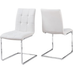Steve Silver Escondido Side Chair PU White Side Chairs Metal Polyester