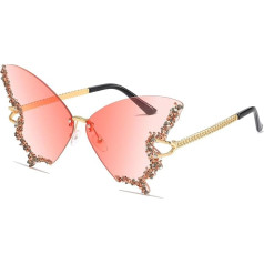 YAMEIZE Бабочка Солнцезащитные Очки Без Оправы Винтаж Очки Забавный Алмаз Стразы Диско Очки для Мужчин Женщины Тонированные Очки Фестиваль С