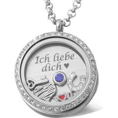 Медальон-шарм - включает гравировку - нержавеющая сталь Cristal CM2 - настраивается с помощью Amazon Configurator