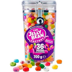 The Jelly Bean Factory - 36 вкусов для гурманов в стекле - объемная упаковка: 700 г банка - 36 вкусов - 100% вегетарианство - сладости - подарок