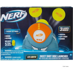 NERF NER0289 Метание дисков по тарелочкам, мишень со звуком и дисплеем, игрушка от 8 лет