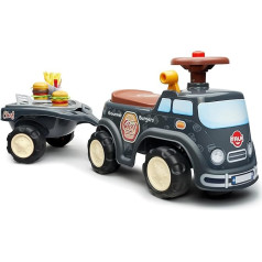 Грузовик с едой Gourmet Burger Ride-On Car - от 12 месяцев - синий - руль с клаксоном - рычаг со звуковым эффектом - ящик для хранения - Прицеп барбекю и аксе