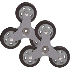 2 x Треугольная Рама Колеса Запасные Колеса Лестница Climber Торговая Коляска Мебель Поворотные Ролики Небольшой Серый Прочные и гладкие коле