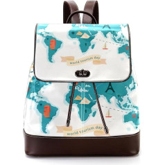 Персонализированные школьные сумки-книжки для подростков на фоне Всемирного дня туризма, разноцветный, 27x12.3x32 см, Рюкзаки-рюкзаки
