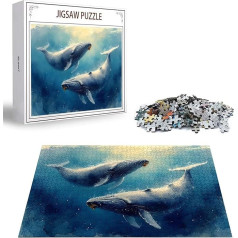 Пазл 1000 деталей акула пазл взрослых, DIY большой пазл коврики, деревянный пазл для взрослых и детей от 12 лет Деревянный пазл животных мастерс