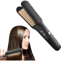 Утюжок для волос, утюжок с 4 регулируемыми температурами, утюжок для пушистых причесок, быстрое нагревание, гофрирование волос для всех тип