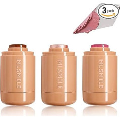 Коллекция контурных палочек для макияжа Gireatcik 3 x, включает в себя палочку-хайлайтер, палочку-румяна и палочку-бронзатор для придания формы 