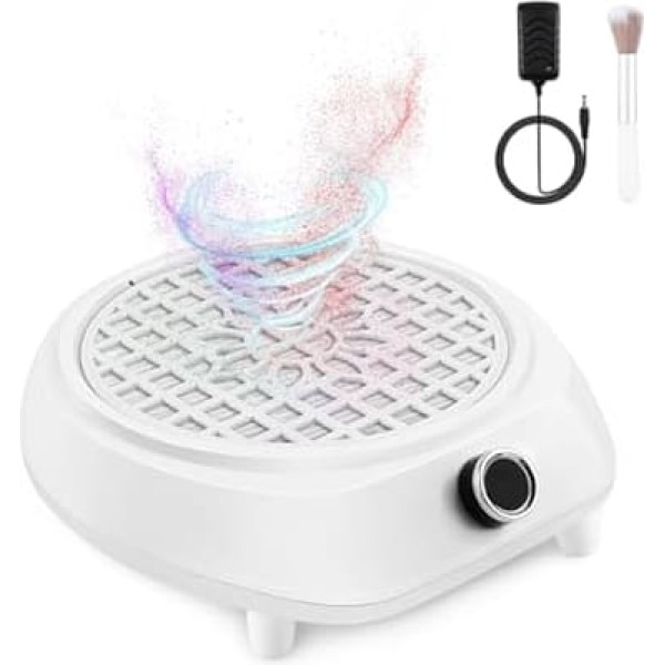 Пылесос для ногтей CORESLUX, 130 Вт, профессиональное удаление пыли для ногтей с фильтром, настольный пылесборник для ногтей, регулируемая мощно