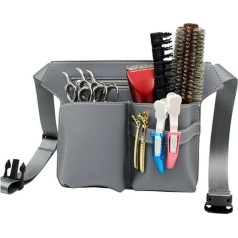 FOVAOK Professionelle Friseurscherentasche, Hüfttasche, Friseursalon-Werkzeug, grau, 2PCS