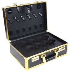 Парикмахерский чемодан, портативный дорожный ящик для инструментов стилиста, портативный парикмахерский чемодан с безопасным парольным 