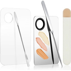 5teiliges Make-up-Spachtel-Set, koreanisches Set, inklusive Foundation-Spatel, Make-up, koreanischer Edelstahl, Make-up-Palette, Acryl-Kosmetik-Palette, Make-up-Mix-Paletten, Kosmetikspatel
