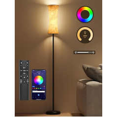 Amdelne Напольная лампа для гостиной диммируемая современная напольная лампа RGB меняющая цвет умная с пультом дистанционного управления из т