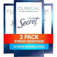 Secret Clinical Strength Antiperspirant and Deodorant Invisible Solid, Stress Response, 1.6 Oz. Упаковка может варьироваться