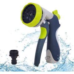 Пистолет-распылитель для садового шланга с 8 режимами распыления, модернизированный металлический садовый душ, насадка высокого давления 
