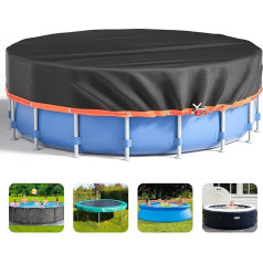 Крышка для круглого бассейна, 315 см, крышка для бассейна с завязками, дизайн гидромассажной крышки, идеально подходит для защиты от воды и п