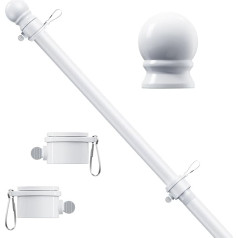 Белый флагшток hogardeck 5ft, вращающийся флагшток из нержавеющей стали без клубков, подходит для тяжелых садовых флагов с диаметром 1